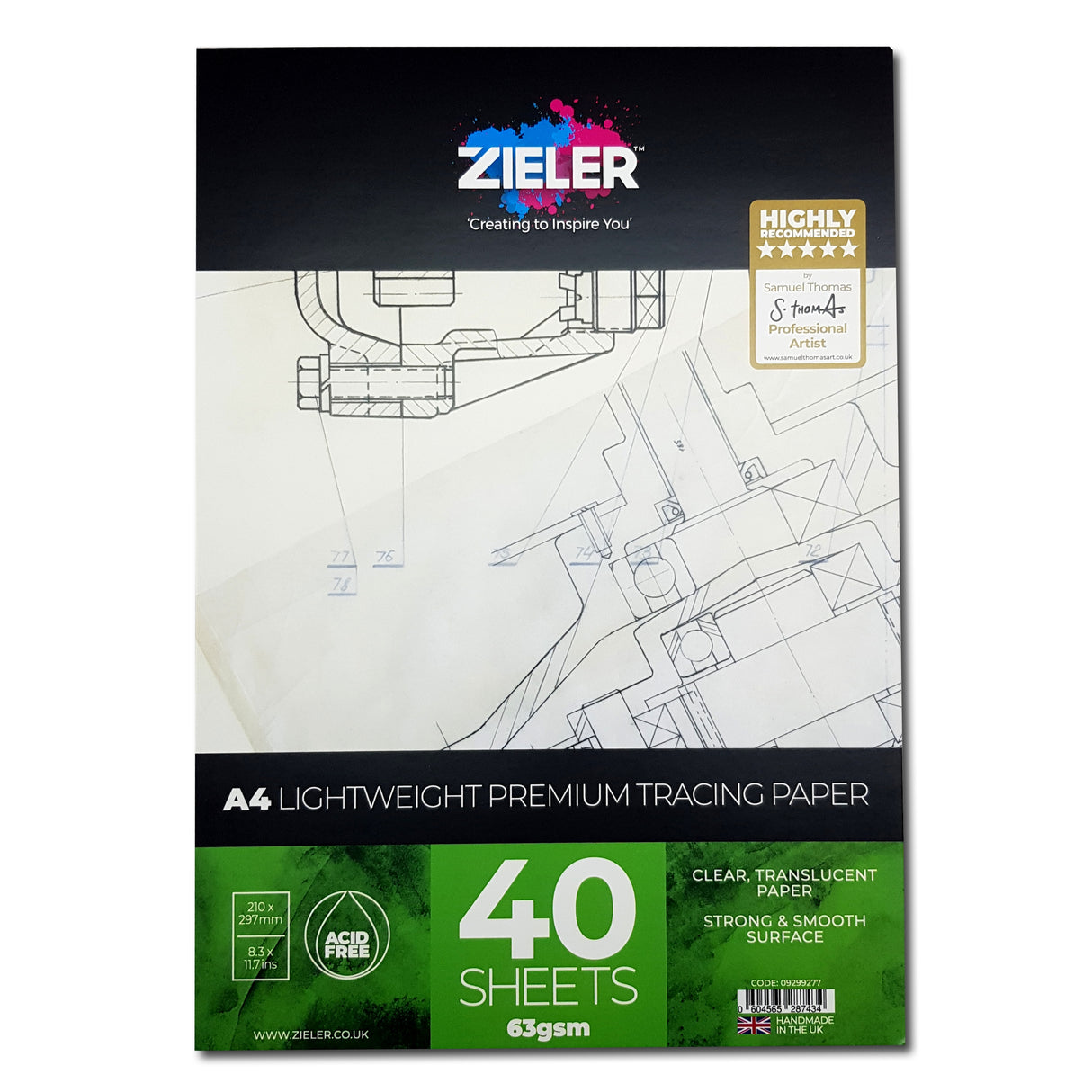 Zieler Tracing Pad 63gsm A4 (40 Sheets)