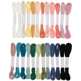 Stranded cotton set multicolour pastel, 24 pieces