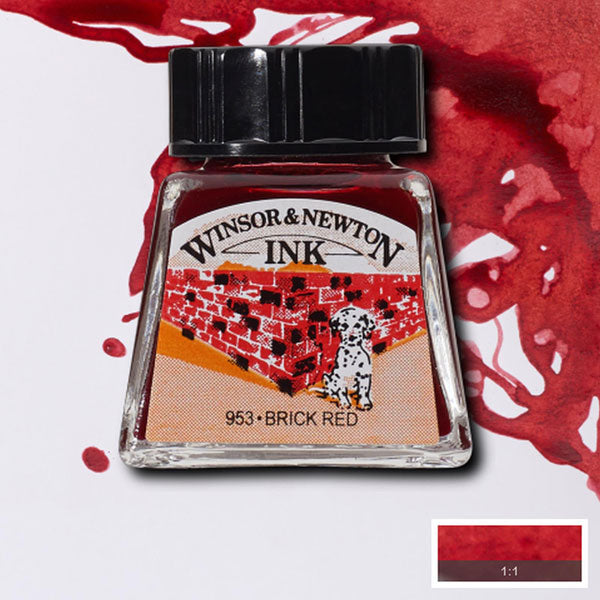 Winsor & Newton - Drawing Ink - 14ml Brick Red