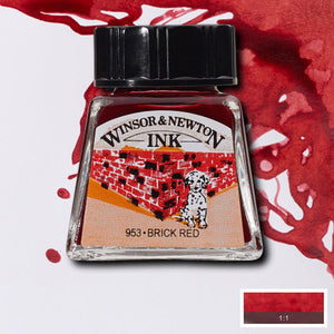 Winsor & Newton - Drawing Ink - 14ml Brick Red