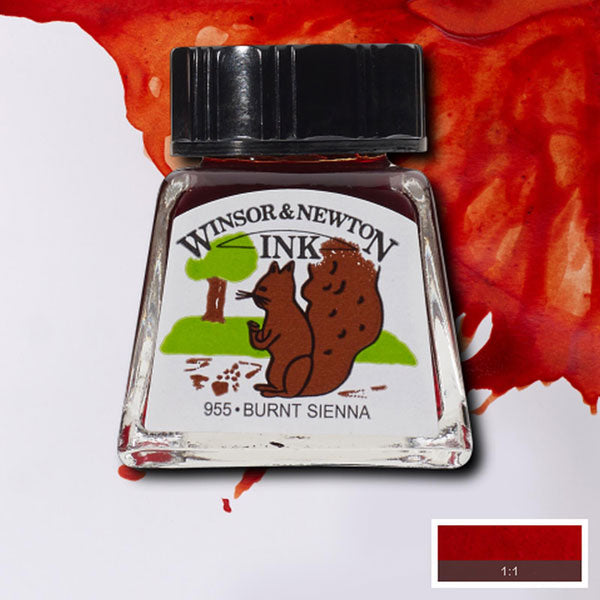 Winsor & Newton - Drawing Ink - 14ml Burnt Sienna