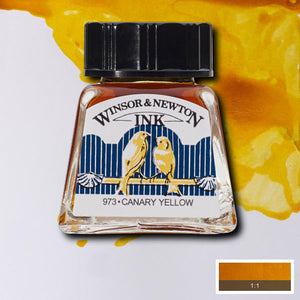 Winsor & Newton - Drawing Ink - 14ml Canary Yellow