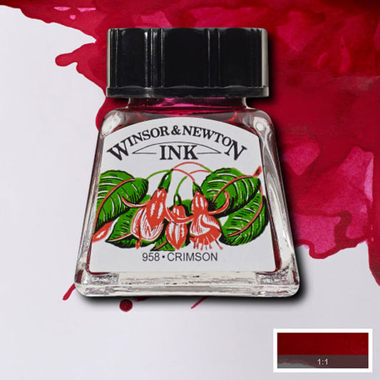 Winsor & Newton - Drawing Ink - 14ml Crimson