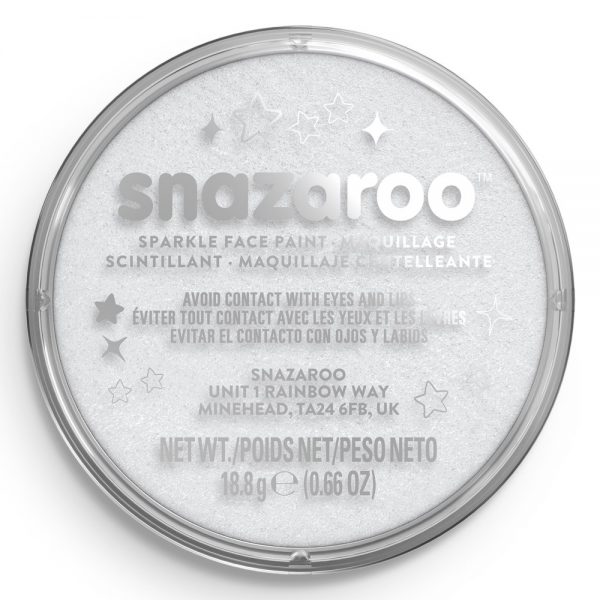 Snazaroo Sparkle Face Paint Sparkle White 18Ml