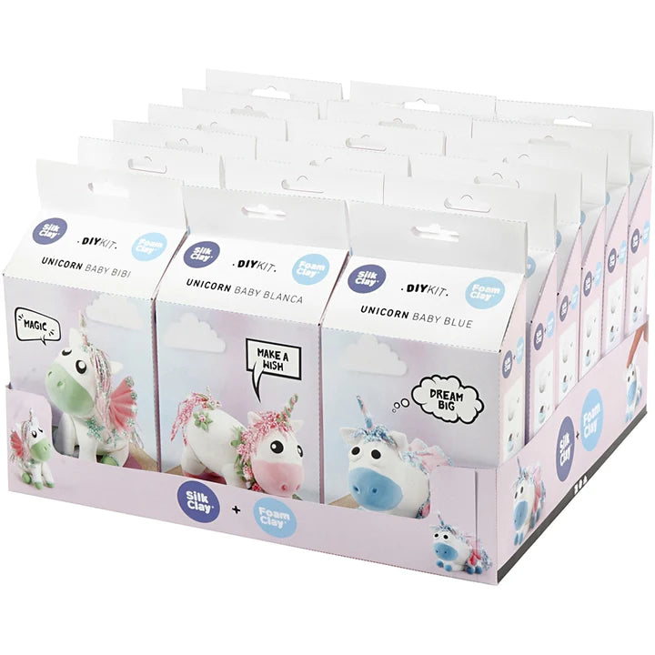 Create Craft  DIY Kit Foam Clay Kits Unicorn -18pk