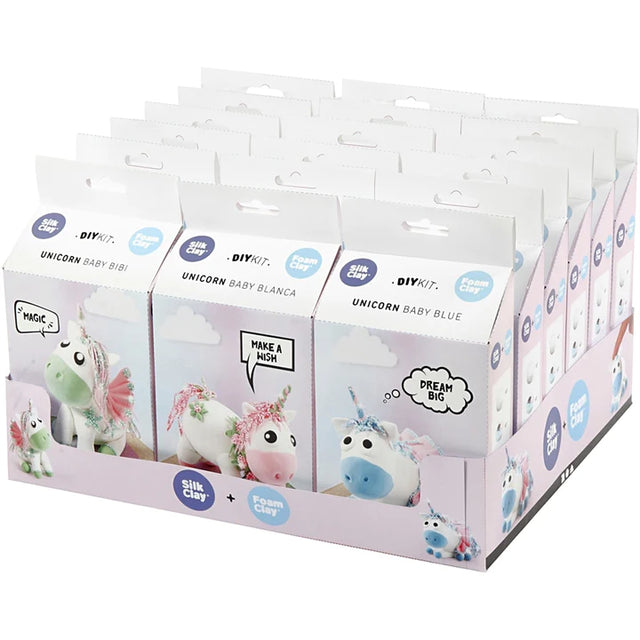 Create Craft  DIY Kit Foam Clay Kits Unicorn -18pk