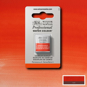 Cadmium Scarlet Half Pan - S4 Professional Watercolour