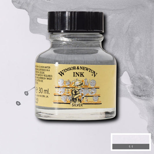 Winsor & Newton - Drawing Ink - 30ml Silver