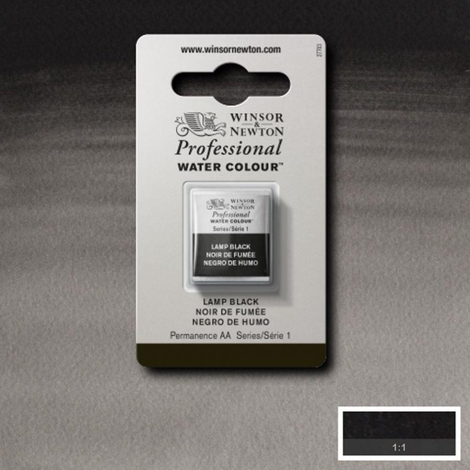 Lamp Black Whole Pan - S1 Professional Watercolour