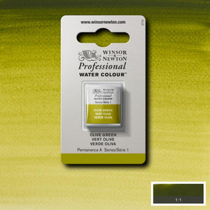 Olive Green Half Pan - S1 Professional Watercolour