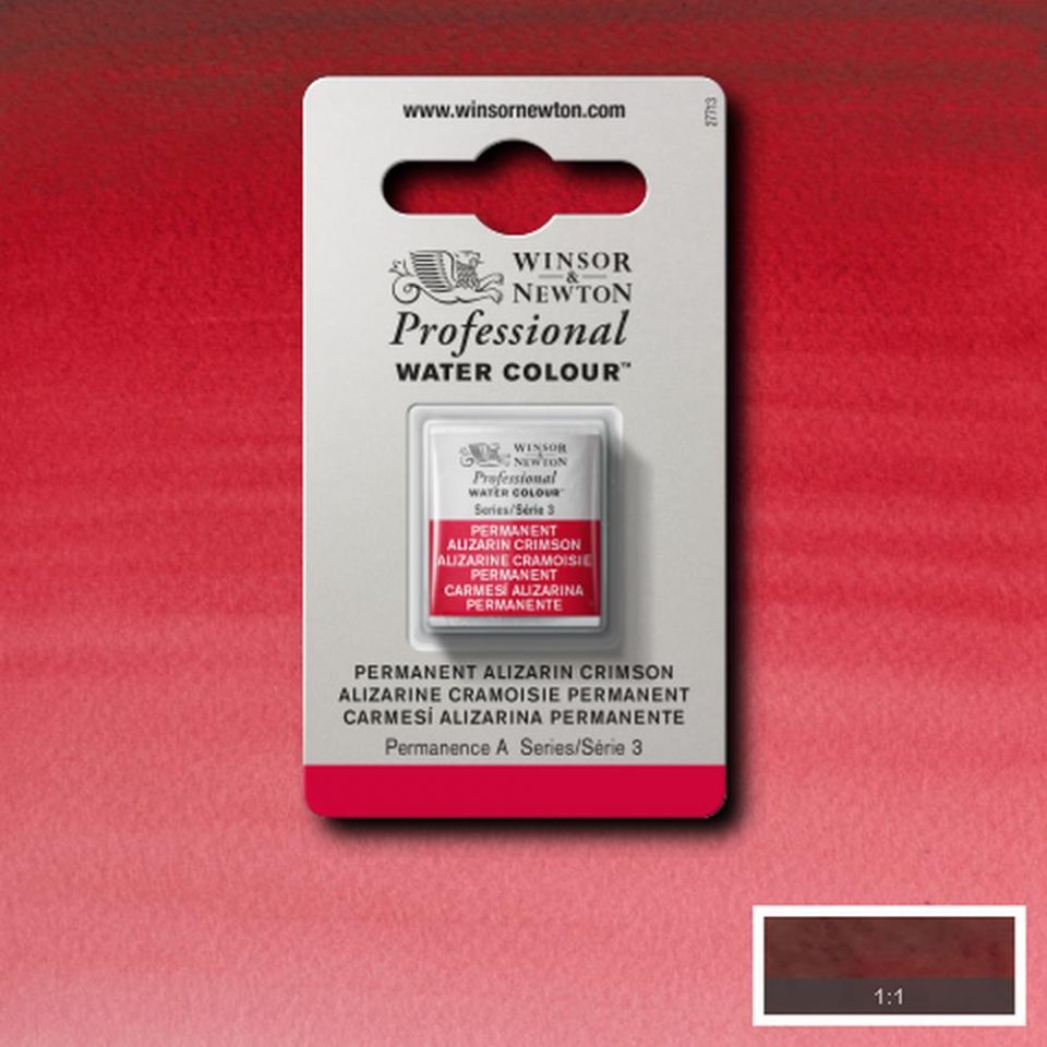 Permanent Alizarin Crimson Half Pan - S3 Professional Watercolour