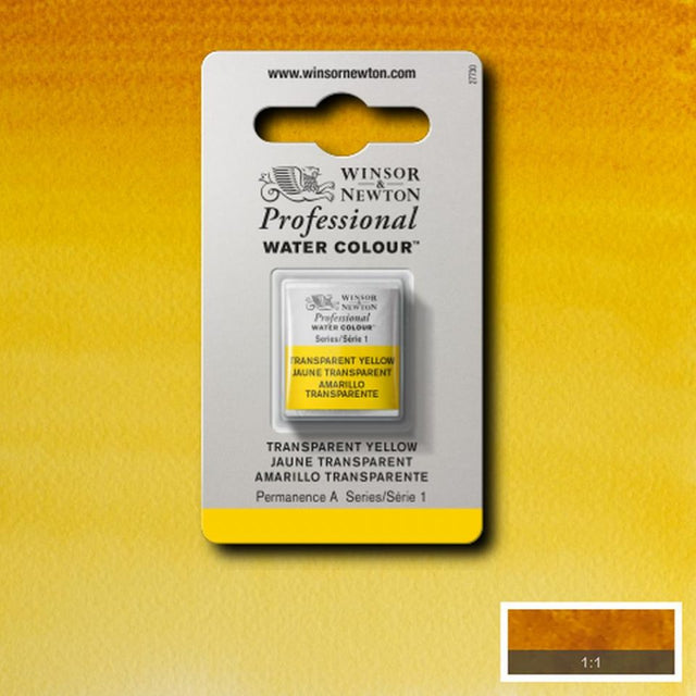 Transparent Yellow Half Pan - S3 Professional Watercolour