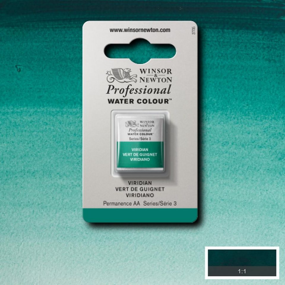 Viridian Half Pan - S3 Professional Watercolour