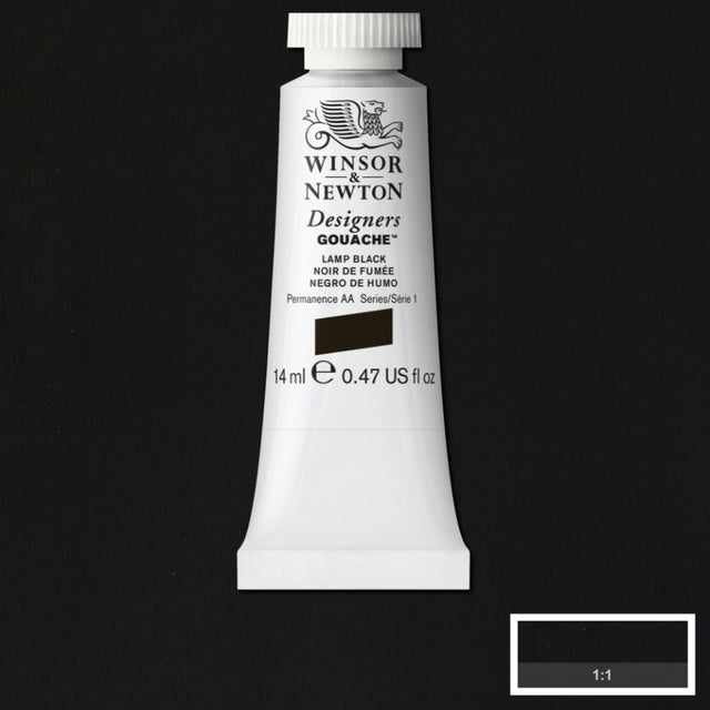 14ml Lamp Black - Designers Gouache