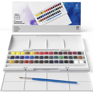 Cotman Watercolours Half Pan Studio Set - 45 Half Pans. Product code: 0390471 Barcode: 094376919844