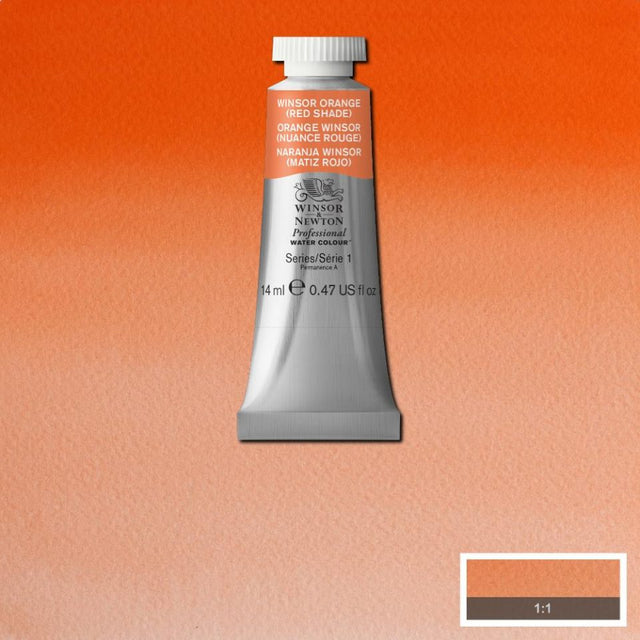 Winsor Orange Red Shade 14ml - S1 Professional Watercolour