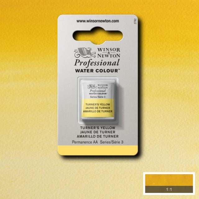 Turners Yellow Half Pan - S1 Professional Watercolour
