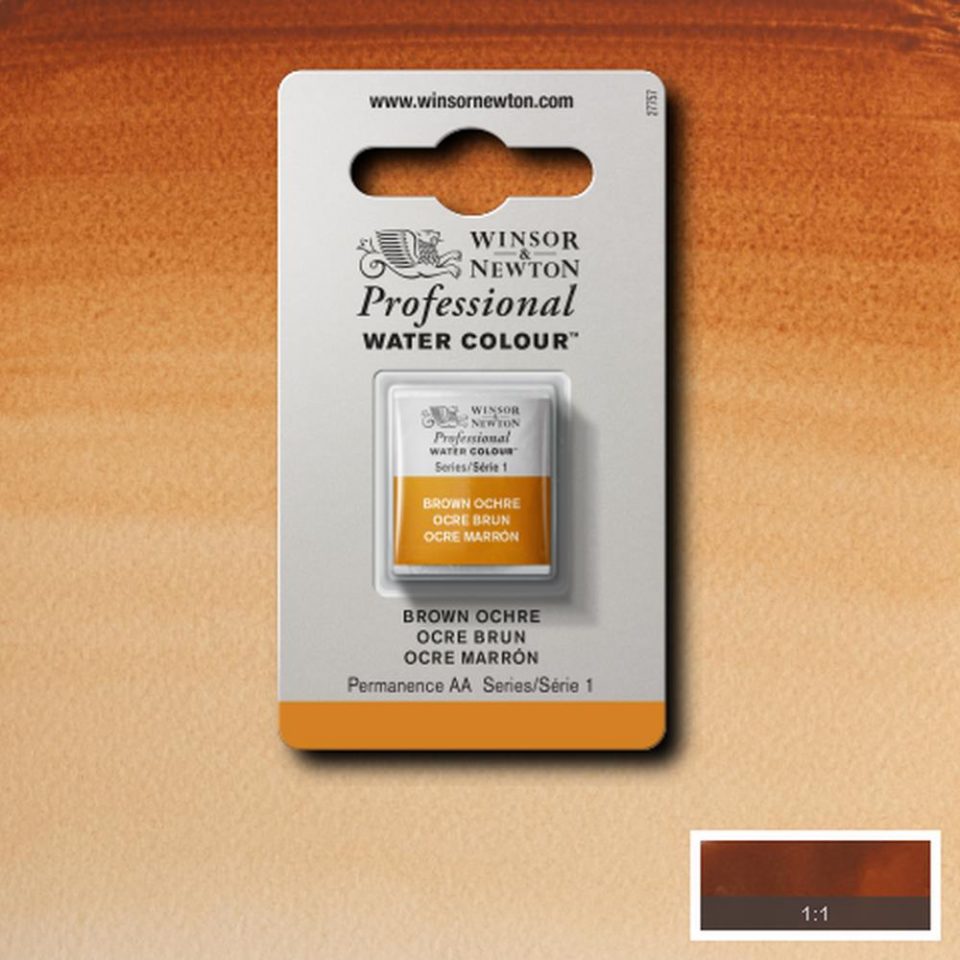 Brown Ochre Half Pan - S1 Professional Watercolour