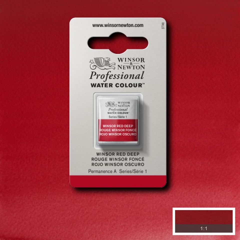 Winsor Red Deep Half Pan - S1 Professional Watercolour