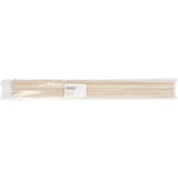 Pack of 10 beige wooden craft sticks, 60 cm long and 6 mm in diameter, packaged in clear plastic.