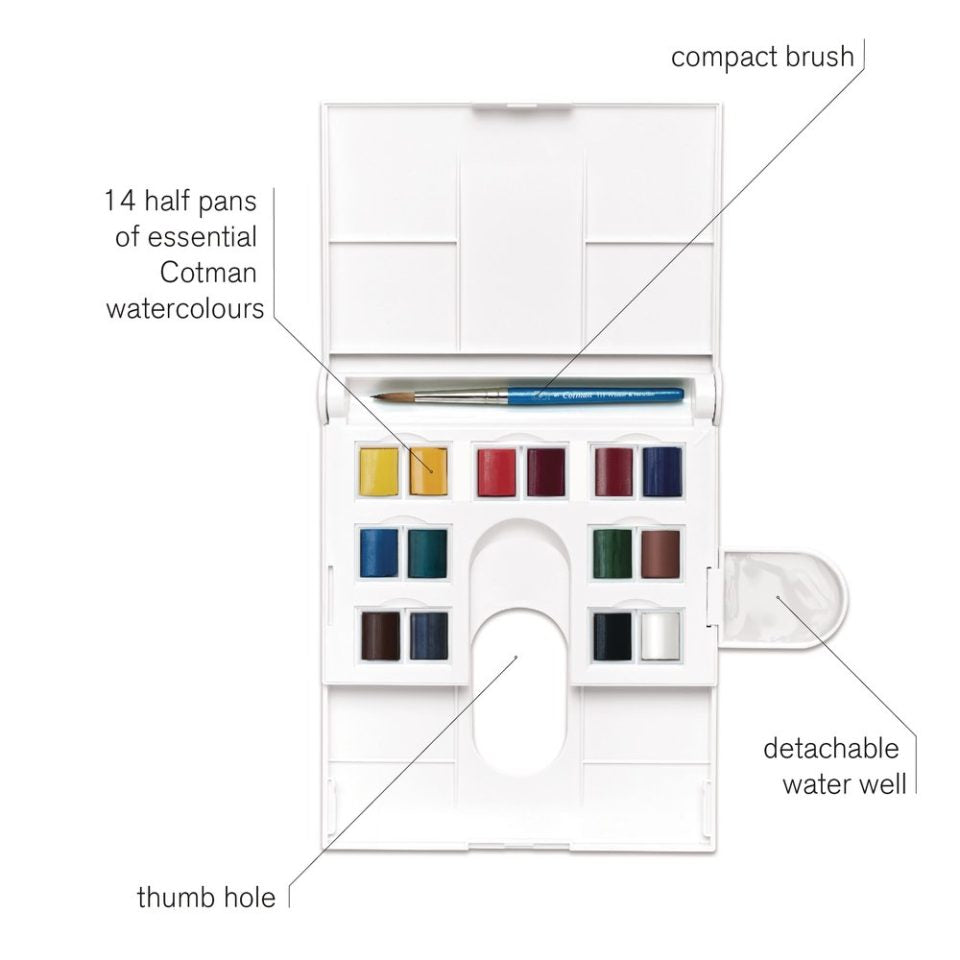 Winsor & Newton Cotman Watercolours Field Set (15 Pcs)