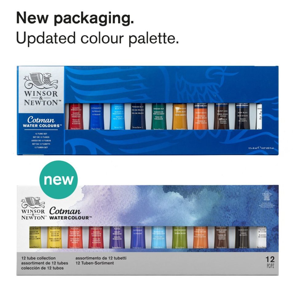 Cotman Watercolours 12 Tube Set. Product code: 0390636 Barcode: 5012572005753