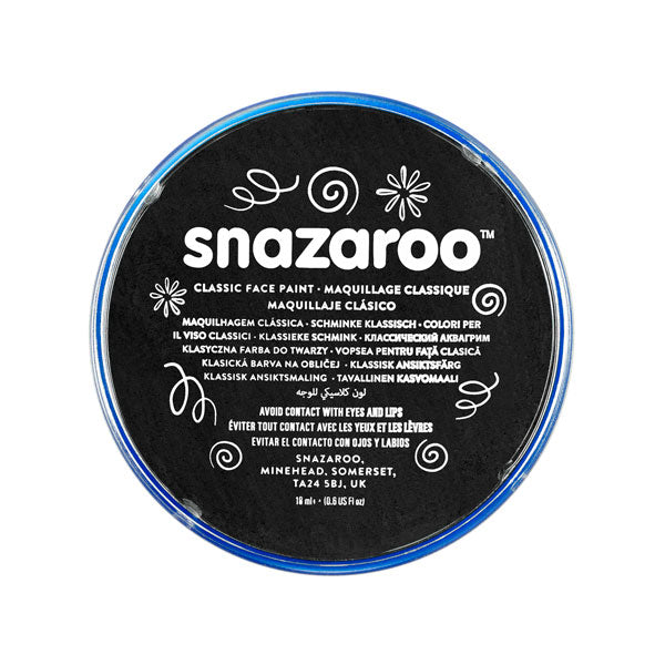 Snazaroo Classic Face Paint Black 18Ml