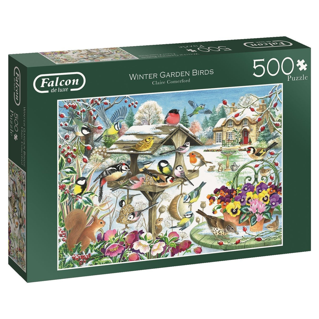 500pc Deluxe Winter Garden Birds