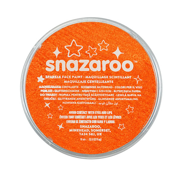 Snazaroo Sparkle Face Paint Sparkle Orange18Ml