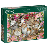 1000pc Floral Cats