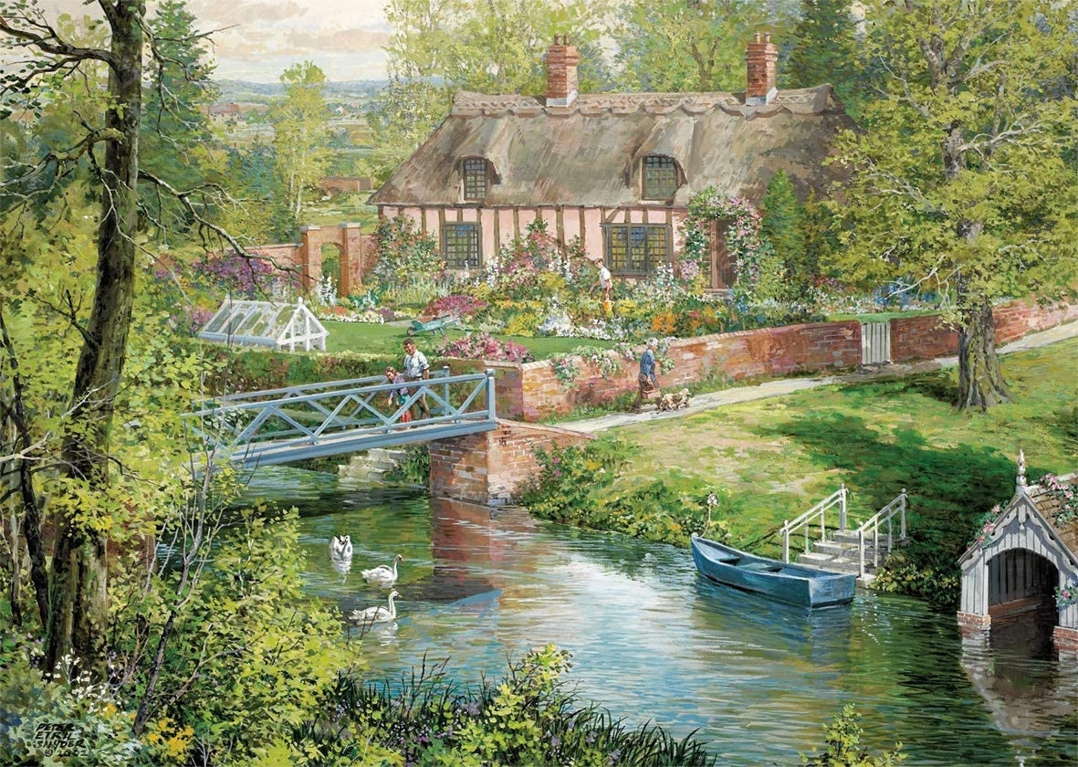 2x500pc Romantic Countryside Cottage