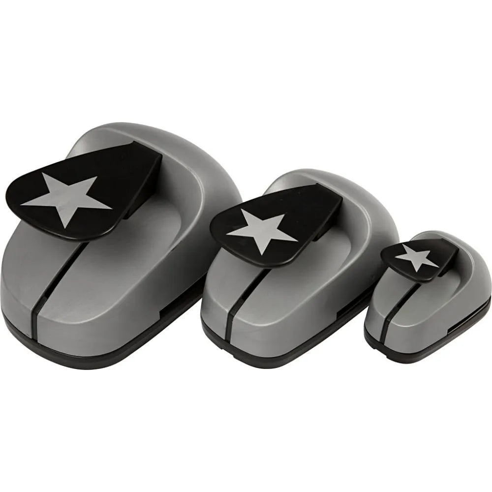 Craft Punch Set, Star, 25+49+75 mm
