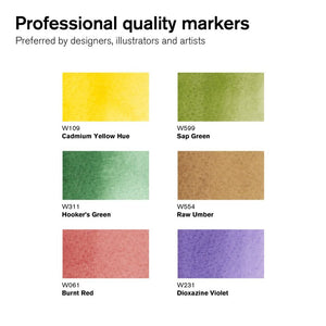 Winsor & Newton Promarker Watercolour 6 Set -Foliage Tones