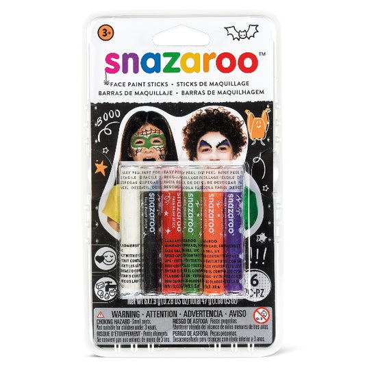 Snazaroo Halloween Face Paint Sticks - Set Of 6