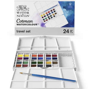 Cotman Watercolours Painting Plus 24 Half Pan Set. Product code: 0390376 Barcode: 094376954395