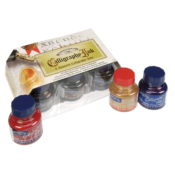 Winsor & Newton - Calligraphy Ink - 6 Assorted Set