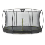 EXIT Silhouette ground trampoline 14ft with safety net - black