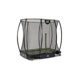 EXIT Silhouette ground trampoline 153x214cm with safety net - black