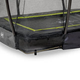 EXIT Silhouette ground trampoline 153x214cm with safety net - black