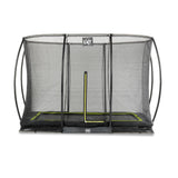 EXIT Silhouette ground trampoline 214x305cm with safety net - black