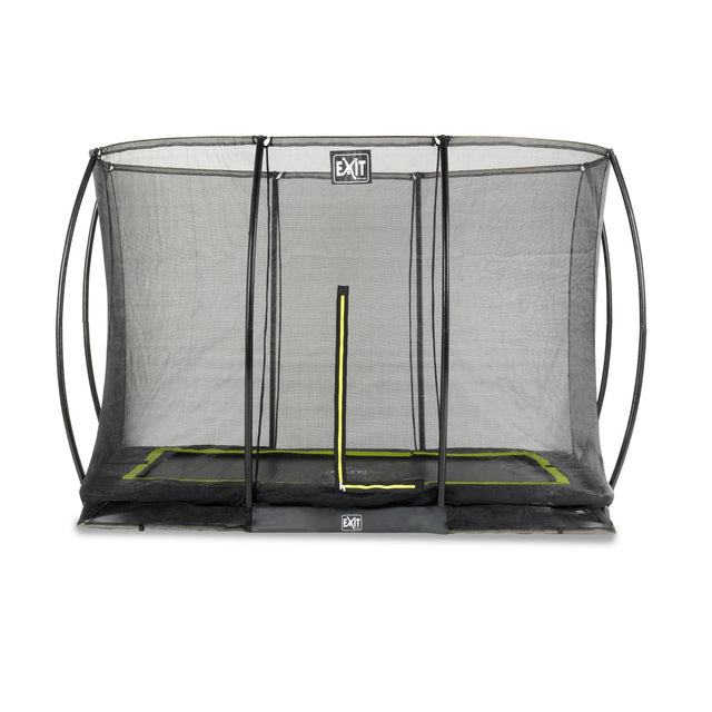 EXIT Silhouette ground trampoline 214x305cm with safety net - black