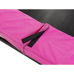 EXIT Silhouette ground trampoline 244x366cm with safety net - pink