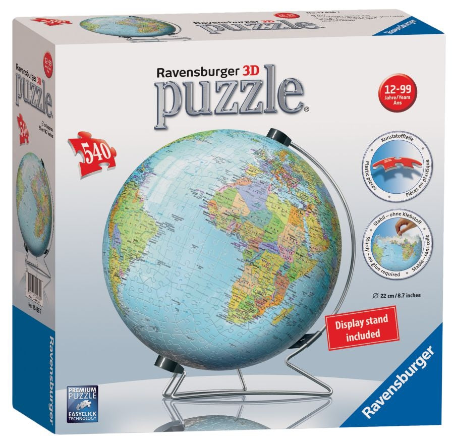 The World On V-Stand 3D Puzzle® 540 Piece Jigsaw