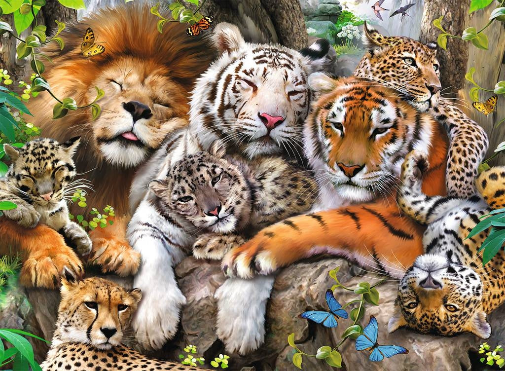 Children’s Puzzle Big Cat Nap - 200 Pieces Puzzle
