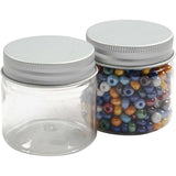 Plastic Jar with Screw-on Lid 45mm (10 Pack)