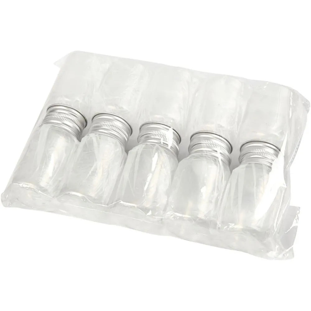 Plastic Jar with Screw-on Lid (10 Pack)