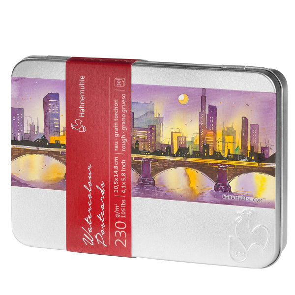 Hahnemuehle - Watercolour Postcard Tin - 230gsm 10.5 x 14.8cm