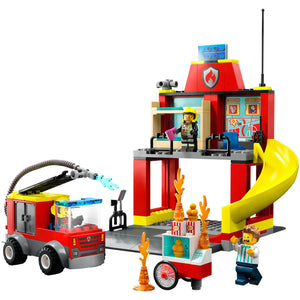 Lego Fire Station And Fire Truck