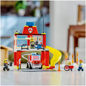 Lego Fire Station And Fire Truck
