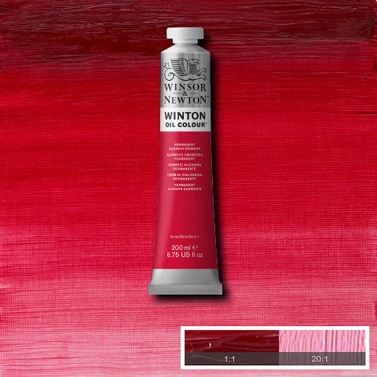 Winton Oil Colour Permanent Alizarin Crimson 200ml